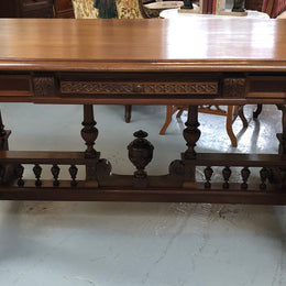 19th Century French Walnut Henry II Style Desk