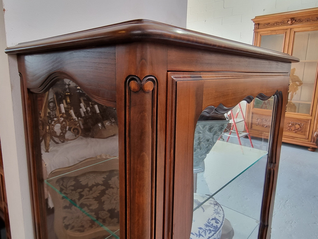 Walnut Louis XV Style Display Cabinet | Antique & Vintage | Moonee Ponds Antiques | Australia Wide Delivery