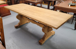 Stunning French Oak Farmhouse Table With Two Extension Leaves | Antique & Vintage | Moonee Ponds Antiques | Australia Wide Delivery