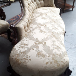 Mid Victorian Walnut Three Piece Lounge Suite