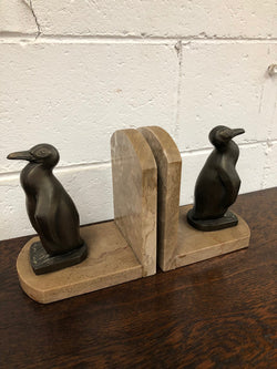 Amazing Pair Of French Art Deco Bronze Penguin Bookends | Antique & Vintage | Moonee Ponds Antiques | Australia Wide Delivery