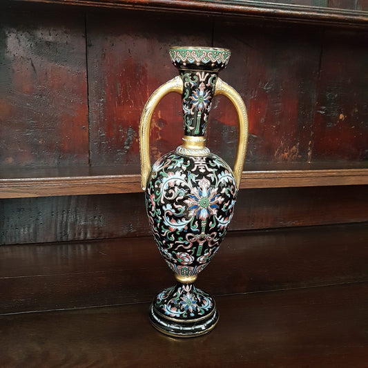 Victorian Enamel Vase