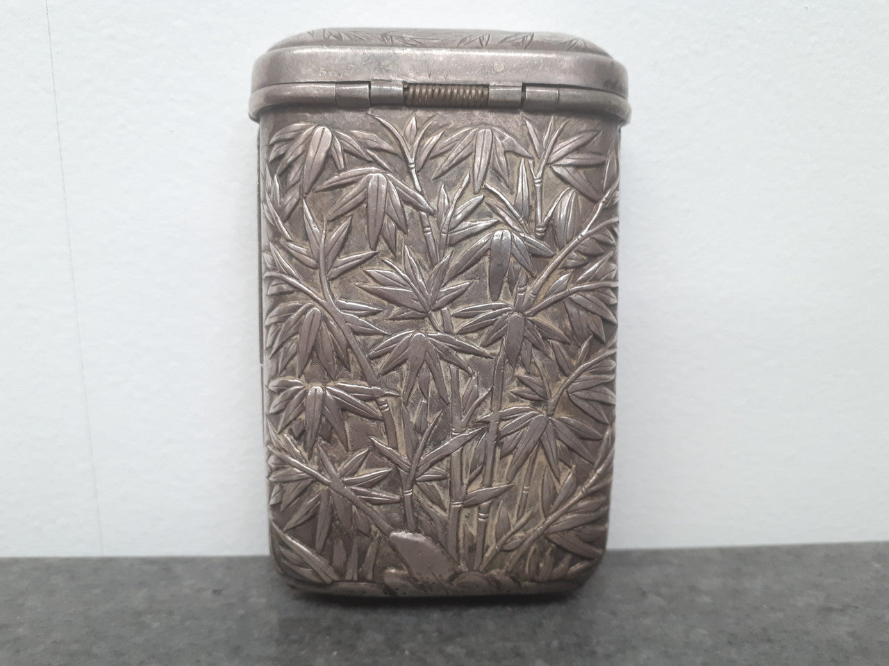 Antique Stunning Heavy Quality Chinese Export Silver Cigar Case | Antique & Vintage | Moonee Ponds Antiques | Australia Wide Delivery