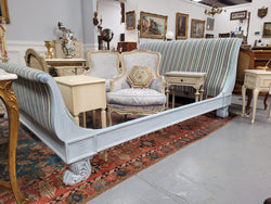 French Chalk Painted Louis XV Style King Size Bed | Antique & Vintage | Moonee Ponds Antiques | Australia Wide Delivery
