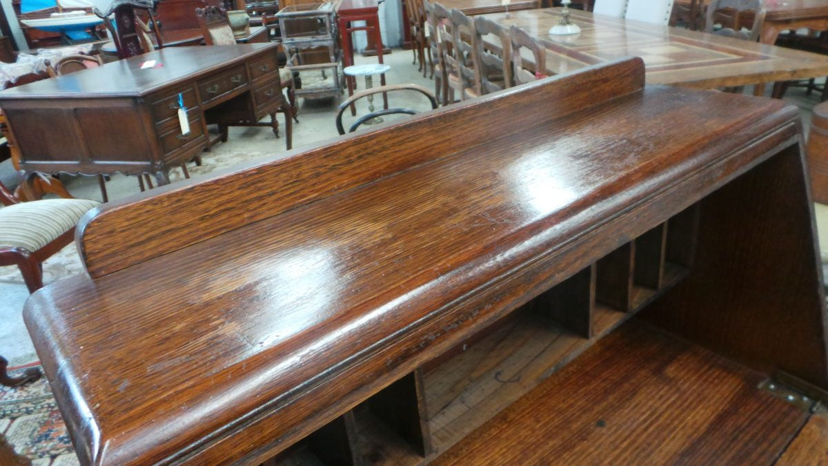 A Small Space Oak Secretaire | Antique & Vintage | Moonee Ponds Antiques | Australia Wide Delivery