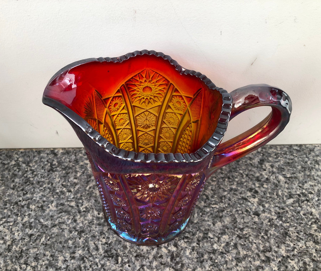 Amberina Color Carnival Glass Jug | Antique & Vintage | Moonee Ponds Antiques | Australia Wide Delivery