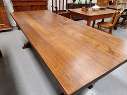 Solid French Oak Monastery Dining Table | Antique & Vintage | Moonee Ponds Antiques | Australia Wide Delivery
