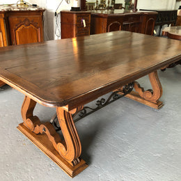 A Very Wide French Spanish Style Dining Table