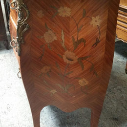 Louis XV Three Drawer Marble Top Commode