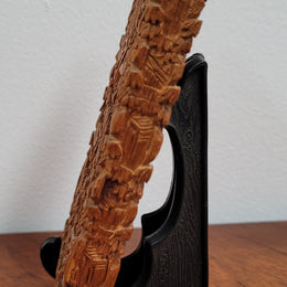 Antique 19th Century, Intricately Hand Carved Sandalwood Card Case. Canton.