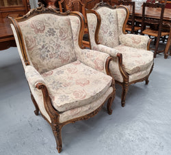 Beautiful Pair of French Gilt and Upholstered Bergere Chairs | Antique & Vintage | Moonee Ponds Antiques | Australia Wide Delivery