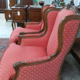 Pair Of French Carved Louis XV Style Fauteuils