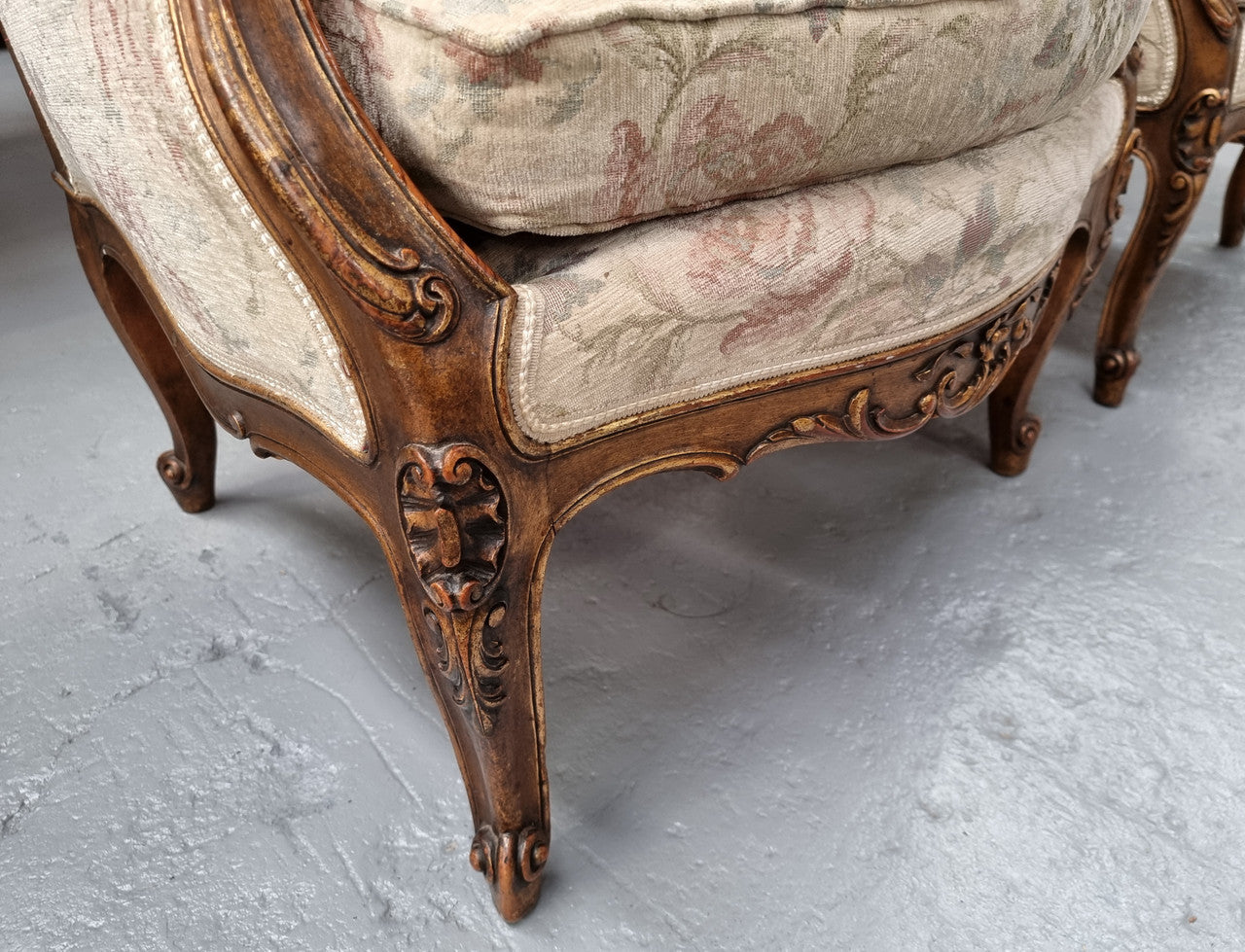 Beautiful Pair of French Gilt and Upholstered Bergere Chairs | Antique & Vintage | Moonee Ponds Antiques | Australia Wide Delivery
