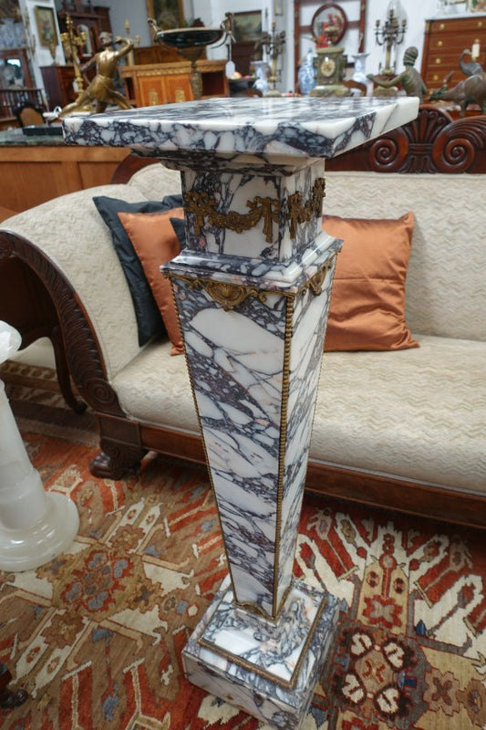 French 19 th Century Marble Pedestal