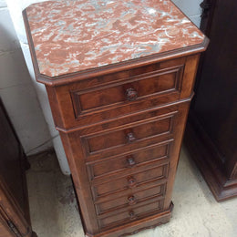 19th Century Walnut Henry II Style Multi Drawer Cabinet