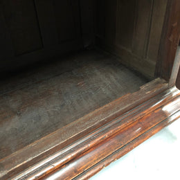 A unique 18th century French oak carved cabinet with inset marble. In good original condition.