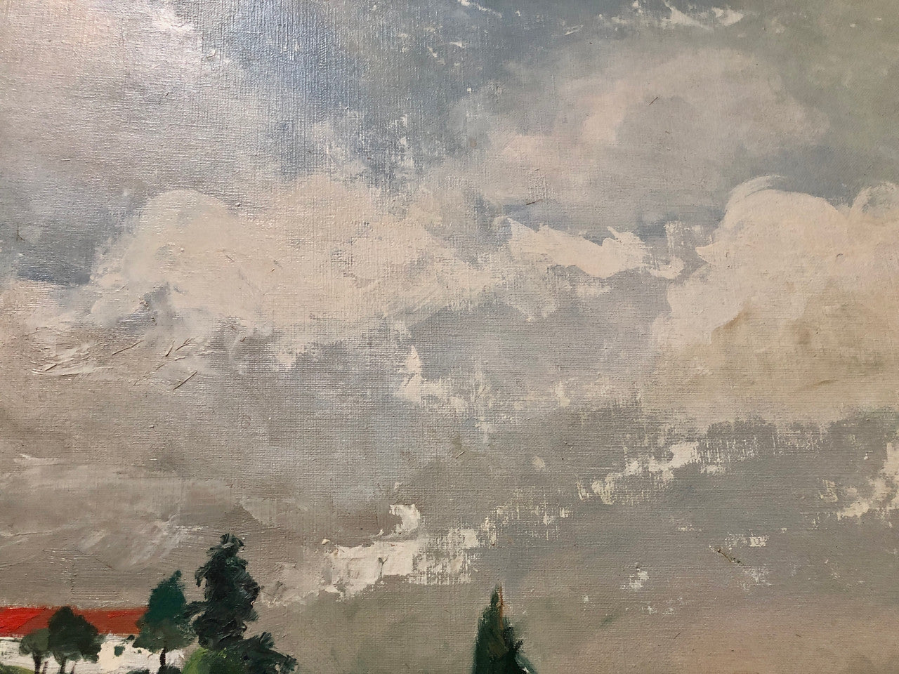 Beautiful French Signed Oil on Canvas of a Country Scene | Antique & Vintage | Moonee Ponds Antiques | Australia Wide Delivery
