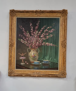 Sourced in France an Appealing Signed Floral Oil on Canvas | Antique & Vintage | Moonee Ponds Antiques | Australia Wide Delivery
