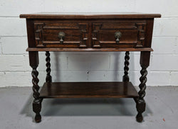 Beautiful Jacobean Style Two Drawer Side Cabinet | Antique & Vintage | Moonee Ponds Antiques | Australia Wide Delivery