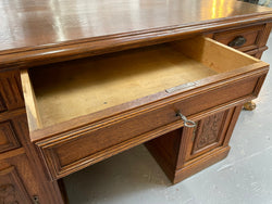 Superb French Oak Beautifully Carved Desk | Antique & Vintage | Moonee Ponds Antiques | Australia Wide Delivery