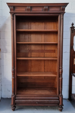 Henry II Style 19th Century Walnut Open Bookcase With Drawer | Antique & Vintage | Moonee Ponds Antiques | Australia Wide Delivery