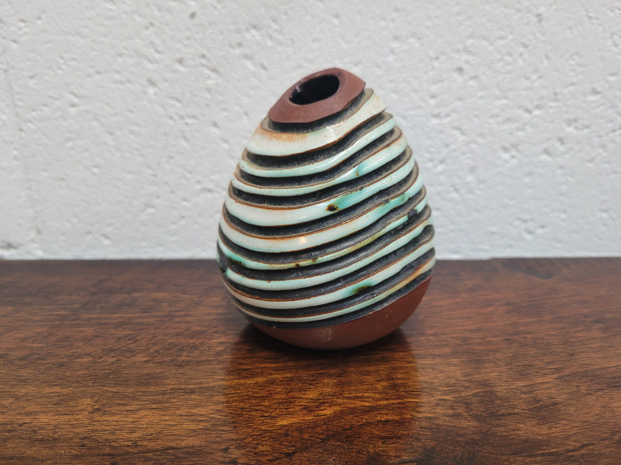 Poole Pottery Carved Atlantis Pen Holder by Guy Sydenham | Antique & Vintage | Moonee Ponds Antiques | Australia Wide Delivery