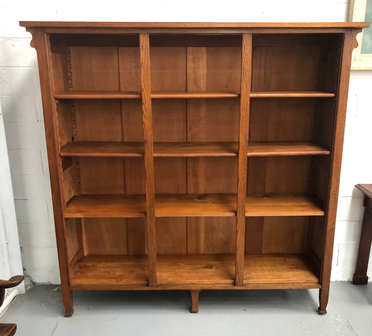 French Style Oak Open Bookcase