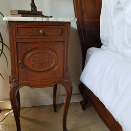 Pair Of French Oak Louis XV Style Bedsides