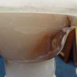 Vintage Italian Alabaster Pedestal With Urn Lamp