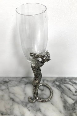 Royal Selangor "Frankli Wild" Leopard-Cheetah Champagne Glass | Antique & Vintage | Moonee Ponds Antiques | Australia Wide Delivery