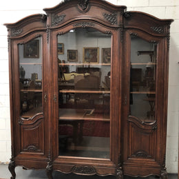 French 19th Century Louis XV Style Three Door Bookcase