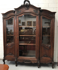French 19th Century Louis XV Style Three Door Bookcase | Antique & Vintage | Moonee Ponds Antiques | Australia Wide Delivery