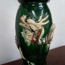 Victorian Majolica Jardiniere With Stand