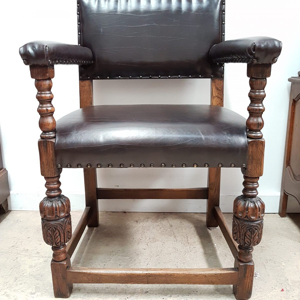 Set Of Ten Tudor Style Dining Chairs