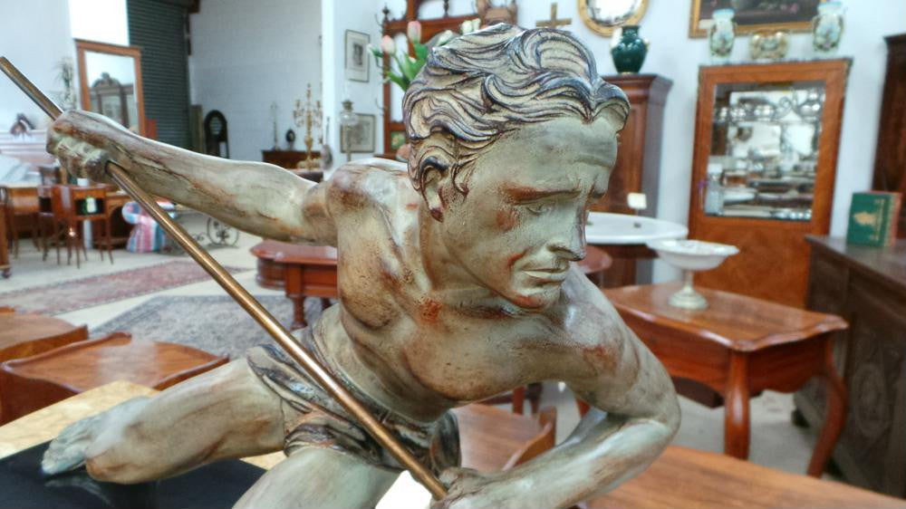 Art Deco Male Statue Show of Strength