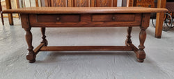 Rustic French Oak Coffee Table With Two Drawers | Antique & Vintage | Moonee Ponds Antiques | Australia Wide Delivery