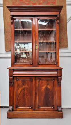 Mid 19th Century Australian Cedar & Flame Cedar Tall Bookcase | Antique & Vintage | Moonee Ponds Antiques | Australia Wide Delivery