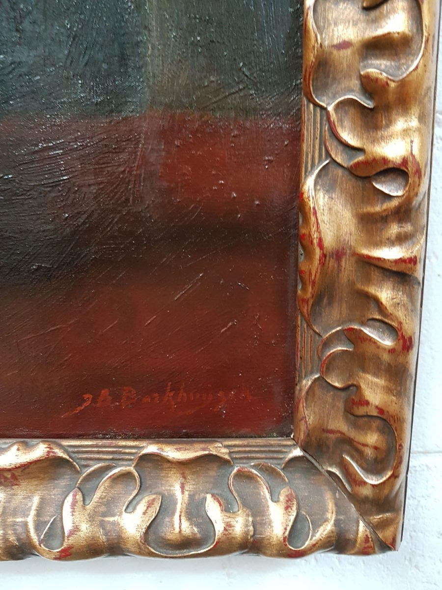 French Framed Oil Painting On Canvas | Antique & Vintage | Moonee Ponds Antiques | Australia Wide Delivery