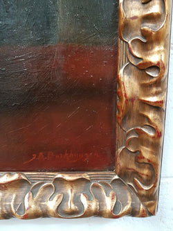 French Framed Oil Painting On Canvas | Antique & Vintage | Moonee Ponds Antiques | Australia Wide Delivery