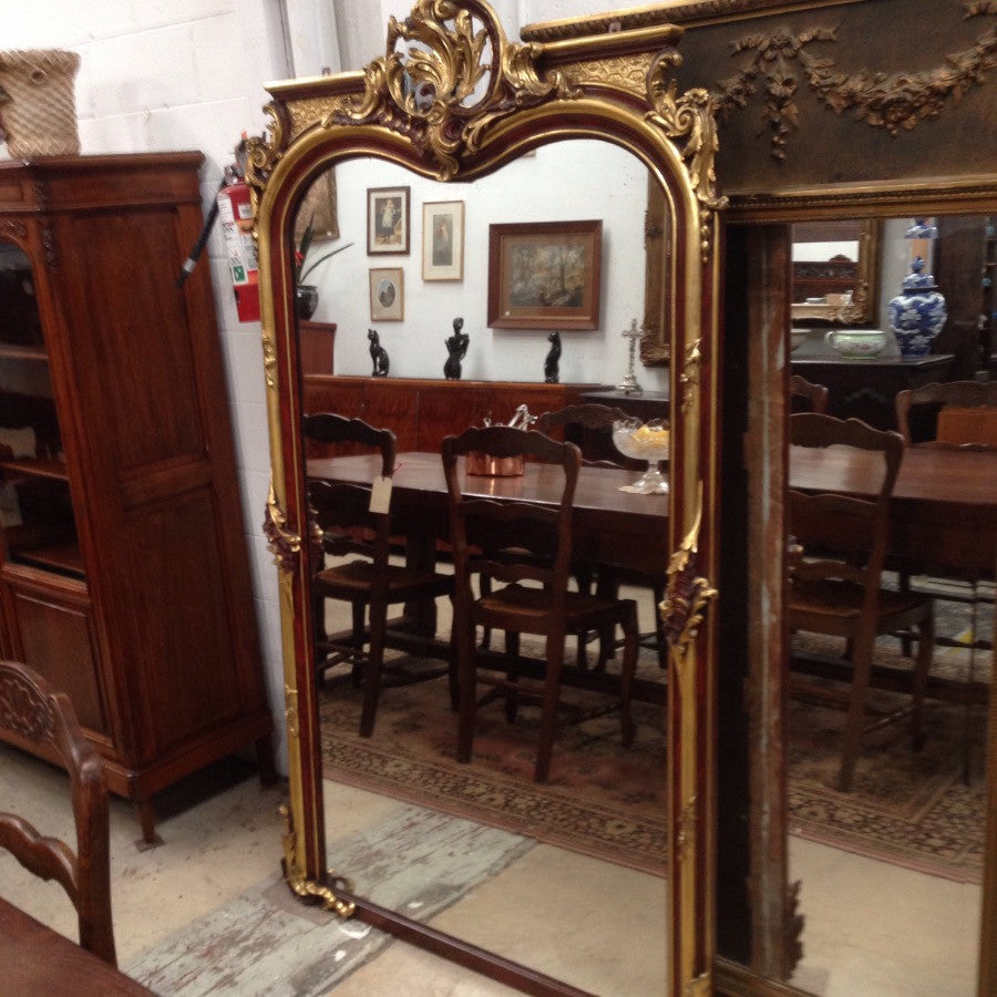 Antique Gilded French Mirror