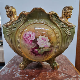 Large late Victorian English jardinière featuring three women figureheads. In good condition some loss to gilding on the figureheads, place view photos as they help form part of the description.