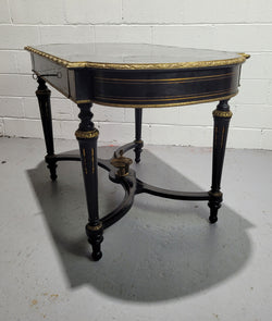 19th Century Napoleon III Boulle Ebonized Centre Table | Antique & Vintage | Moonee Ponds Antiques | Australia Wide Delivery