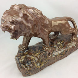 Hand Made Glazed Stoneware Lion