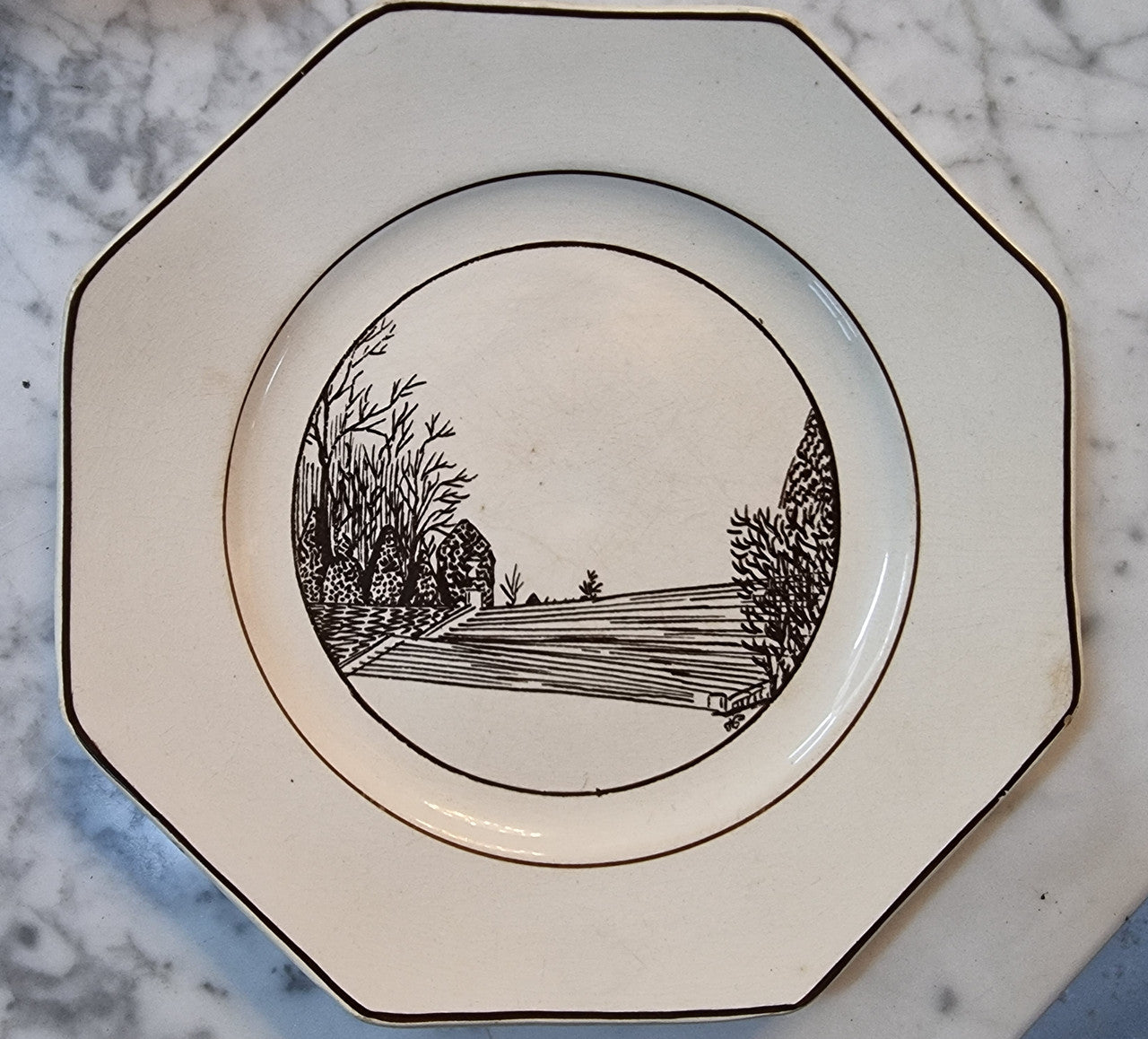 Art Deco Hand-Painted French Plate “Herm Ann-Paul Edite Par Geo. Rouard Paris”
