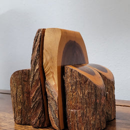 Amazing vintage pair of Mulga wood book ends in great original condition. Please see photos as they form part of the description.