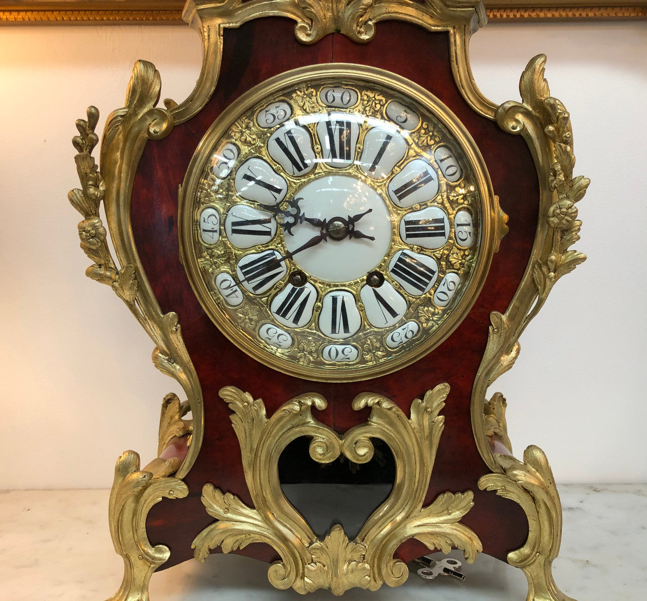 Sensational French Boulle mantle clock