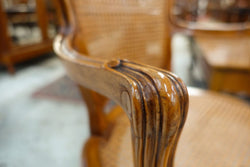 Pair French Louis XV Style Walnut and Cane Fauteuils | Antique & Vintage | Moonee Ponds Antiques | Australia Wide Delivery