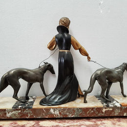 Signed Art Deco Figural Group