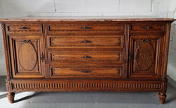 Lovely French Oak Carved Sideboard | Antique & Vintage | Moonee Ponds Antiques | Australia Wide Delivery