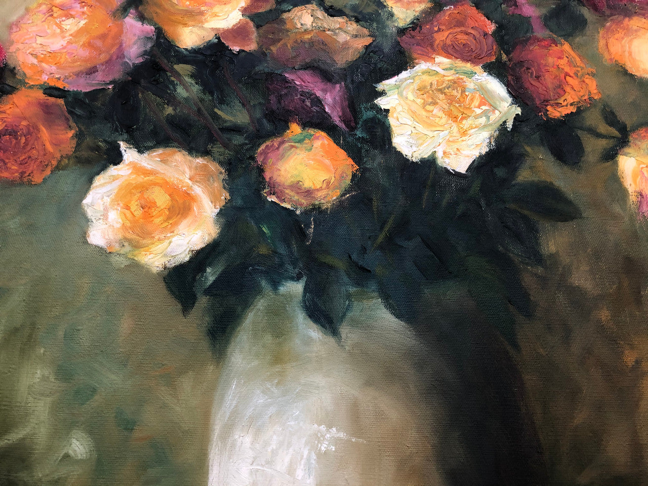 Vintage French-Belgium Signed Oil On Canvas "Floral Study" | Antique & Vintage | Moonee Ponds Antiques | Australia Wide Delivery